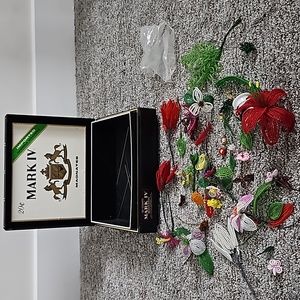 Vintage bead and wire flowers